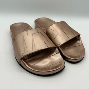 New jimmy Choo Rey slides rose gold size 37 display pair